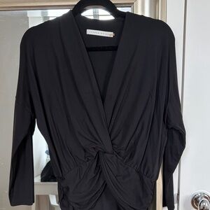 Susana Monaco black  Draped Top